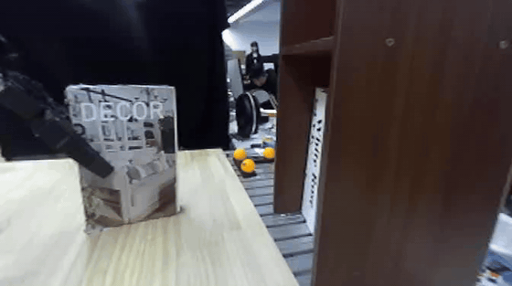 Animated result for the book placement task.