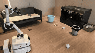 RoboRSI mobile robot pick-and-place cleanup demos
